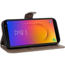 SZY Market Samsung Galaxy J6 2018 Için Flip Case Ayrılabilir El Kayışı Kabartmalı Yüksek (Yurt Dışından)