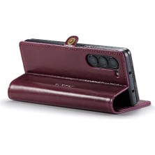 SZY Market Samsung Galaxy Z Için Flip Case Fold 6 5g Retro Cüzdan Kapak Çılgın At (Yurt Dışından)