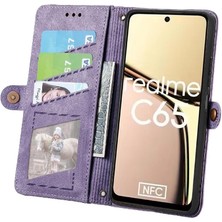 SZY Market Realme C65 Flip Kapak Kılıf Için Flip Case Basit Iş Cüzdan (Yurt Dışından)