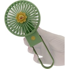 Coverzone Taşınabilir Mini USB Fan  Mini Vantilatör Soğutucu Cep Boyu 11CM Mini Fan YS2269 - Yeşil
