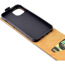 SZY Market Dikey Flip Case IPhone 15 Kart Yuvası Tpu Deri Koruyucu Kapak (Yurt Dışından)