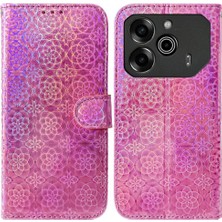 SZY Market Tecno Pova 6 Pro 5g Için Flip Case Kart Yuvası Standı Tutucu Glitter Renkli (Yurt Dışından)