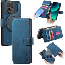 SZY Market Xiaomi 13T Mıknatıs Koruyucu Malzeme Için Flip Case Retro Kart Standı Cüzdan (Yurt Dışından)