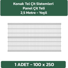 KONAK TEL ÇİT SİSTEMLERİ 1 ADET PANEL ÇİT TELİ 100X250 YEŞİL