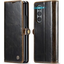 SZY Market Samsung Galaxy Z Için Flip Case Fold 6 5g Retro Cüzdan Kapak Çılgın At (Yurt Dışından)