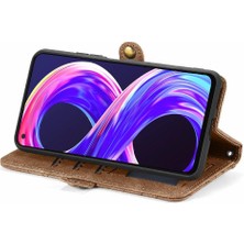 SZY Market Realme 8 Için Flip Case Darbeye Kapak Deri Kılıf Basit Iş (Yurt Dışından)