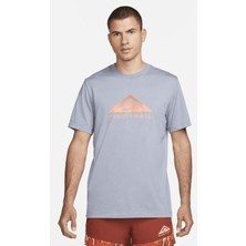 Nike Dri Fit Running Trail Erkek Gri Koşu Tişört