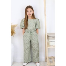 VOSVOSBABY Haki Balon Kol Bluz&pantalon Takım