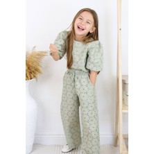 VOSVOSBABY Haki Balon Kol Bluz&pantalon Takım