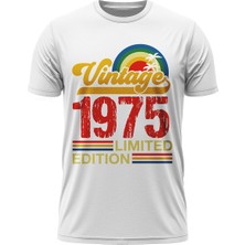 TuruncuLine Vintage 1975 Limited Edition - Özel Retro Tasarım Baskılı Unisex T-Shirt