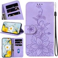 Manyi Mall Tecno Pova 6 Pro 5g Kickstand Manyetik Cüzdan Kabartmalı Zambak Için Flip Case (Yurt Dışından)