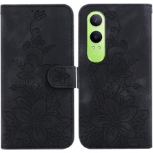 Manyi Mall Oneplus Nord Ce4 Lite 5g Kabartmalı Zambak Kickstand Cüzdan Kartı Için Flip Case (Yurt Dışından)