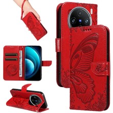 Manyi Mall Vıvo X100 Pro 5g Için Flip Case Kredi Kartı Yuvası ile Yüksek Kaliteli Deri (Yurt Dışından)