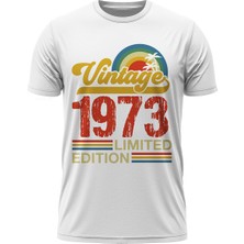 TuruncuLine Vintage 1973 Limited Edition - Özel Retro Tasarım Baskılı Unisex T-Shirt