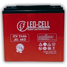 Leocell Leo-Cell 5'li Set 12V 24 Ah Japon Teknolojisi 7 kg Elektrikli Motorsiklet Aküsü (2024 Üretimi)