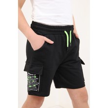 Toontoy Kids Toontoy Erkek Çocuk Cepleri Yazı Baskılı Şort