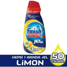 Finish Hepsi Bir Arada 1000 ml Konsantre Jel limon Bulaşık Makinesi Deterjanı