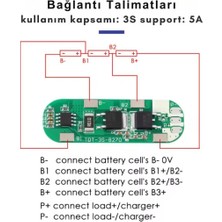 Tdt 3s 5A Bsm Li-Ion Batarya Koruma Devresi 18650