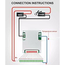 Tdt 4S-16S Arası Destekli 40A Balanslı - Lifepo4 Bms