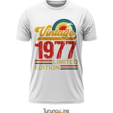 TuruncuLine Vintage 1977 Limited Edition - Özel Retro Tasarım Baskılı Unisex T-Shirt