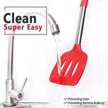 Passion11 2 Adet Silikon Oluklu Spatula, Yapışmaz Mutfak Döndürücüler (Yurt Dışından)