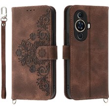 SZY Mall Huawei Nova 11 Için Flip Case Darbeye Bileklik Kabartmalı Çoklu Kart (Yurt Dışından)