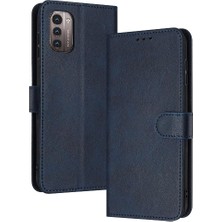 SZY Mall Kart Yuvası ile Nokia G21 Saf Renk Pu Deri Kickstand Için Flip Case (Yurt Dışından)