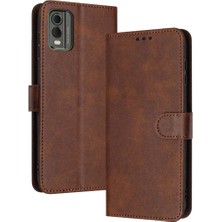 SZY Mall Kart Yuvası ile Nokia C32 Pu Deri Saf Renk Kickstand Için Flip Case (Yurt Dışından)