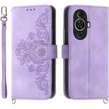 SZY Mall Huawei Nova 11 Için Flip Case Darbeye Bileklik Kabartmalı Çoklu Kart (Yurt Dışından)