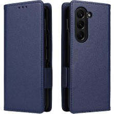 SZY Mall Samsung Galaxy Z Için Flip Case Fold 6 Kart Yuvaları Tutucu Manyetik Yan Pu (Yurt Dışından)