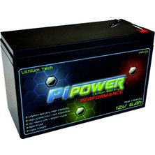 Pi Power Lifepo4 12V6AH-BMS Lityum Akü (Akülü Çocuk Arabaları, Ups, Alarm Sistemleri Vs. ile Uyumlu)