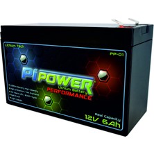 Pi Power Lifepo4 12V6AH-BMS Lityum Akü (Akülü Çocuk Arabaları, Ups, Alarm Sistemleri Vs. ile Uyumlu)