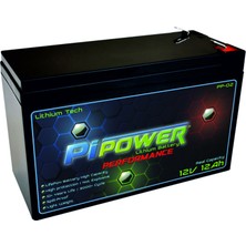 Pi Power Lithium 12V12AH-BMS Lityum Lifepo4 Akü (Akülü Çocuk Arabaları, Ups, Alarm Sistemleri Vs. ile Uyumlu)