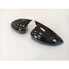 AutoVision Ford Fiesta Mk5.5 2006-2009 Uyumlu Yarasa Batman Ayna Kapak Parlak Siyah Abs Plastik