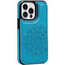 Colorful Shop IPhone 15 Için Kart Tutucu Kılıf ile Cüzdan Pro Max Flip Darbeye Mandala (Yurt Dışından)