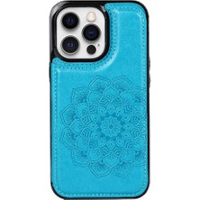 Colorful Shop IPhone 15 Için Kart Tutucu Kılıf ile Cüzdan Pro Max Flip Darbeye Mandala (Yurt Dışından)