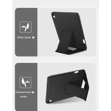 Coverzone Samsung Galaxy Tab A9 SM-X110 ile Uyumlu Kılıf Lüks Kadife Iç Kaplamalı Galaxy Tab A9 SM-X110 Suni Deri, Mıknatıslı V- Stand Tablet Arka Kapak (Turuncu, Samsung Galaxy Tab A9 SM-X110)