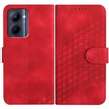 Colorful Shop Realme C33 Manyetik Kart Tutucu Flip Iş Geometrik Kılıf Için Flip Case (Yurt Dışından)