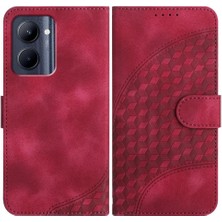 Colorful Shop Realme C33 Manyetik Kart Tutucu Flip Iş Geometrik Kılıf Için Flip Case (Yurt Dışından)