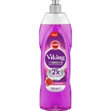 Viking Technopower 3'lü Bulaşık Deterjanı Misket limon, Kara Incir, greyfurt 750 ml x 3 Adet