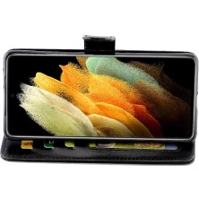 YH Market Samsung Galaxy S21 Ultra 5g Kart Tutucu Kickstand Manyetik Için Flip Case (Yurt Dışından)