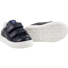Papillon Çift Cırtlı Deri Unisex Çocuk Ayakkabı Lacivert