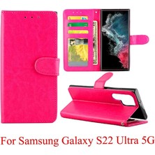 YH Market Samsung Galaxy S22 Ultra 5g Manyetik Kapatma Pu Deri Kart Için Flip Case (Yurt Dışından)