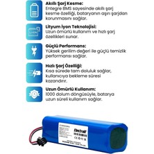 Tekno Trust Mavi Roidmi Eve / Eve Plus Batarya Model SDJ01RM (Tekno Trust Kapasite) 5200MAH Pil Robot Süpürge Batar