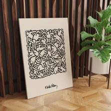 Pegziz Pop Art Sanatsal Tablo Keith Haring Salon Dekorasyonu Kanvas Tablo Oda Dekorasyon Duvar Tablosu
