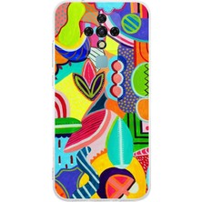 Printify Tecno Camon 18 ile Uyumlu Retro Color 6  Kamera Korumalı Şeffaf  Kılıf