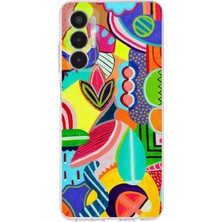Printify Tecno Pova 3 ile Uyumlu Retro Color 6  Kamera Korumalı Şeffaf  Kılıf