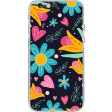 Printify iPhone 6s Plus ile Uyumlu Retro Color 1  Kamera Korumalı Şeffaf  Kılıf