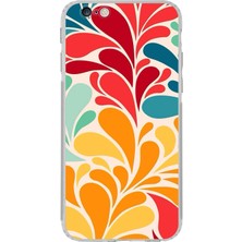 Printify iPhone 6s ile Uyumlu Retro Color 5  Kamera Korumalı Şeffaf  Kılıf