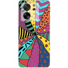 Printify Xiaomi Mi 13T Pro ile Uyumlu Retro Color 4  Kamera Korumalı Şeffaf  Kılıf